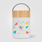 Branded 500 ml Recycled Steel Food Container with Bamboo Lid