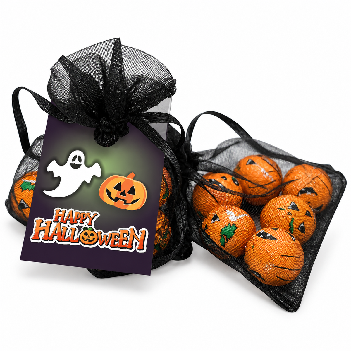 Branded Halloween Organza Bag - Pumpkins