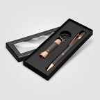 Branded Rose Gold Pen and Torch Gift Set with Window Box