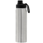Branded Insulated Stainless Steel Bottle with Carry Handle 710ml in Chrome