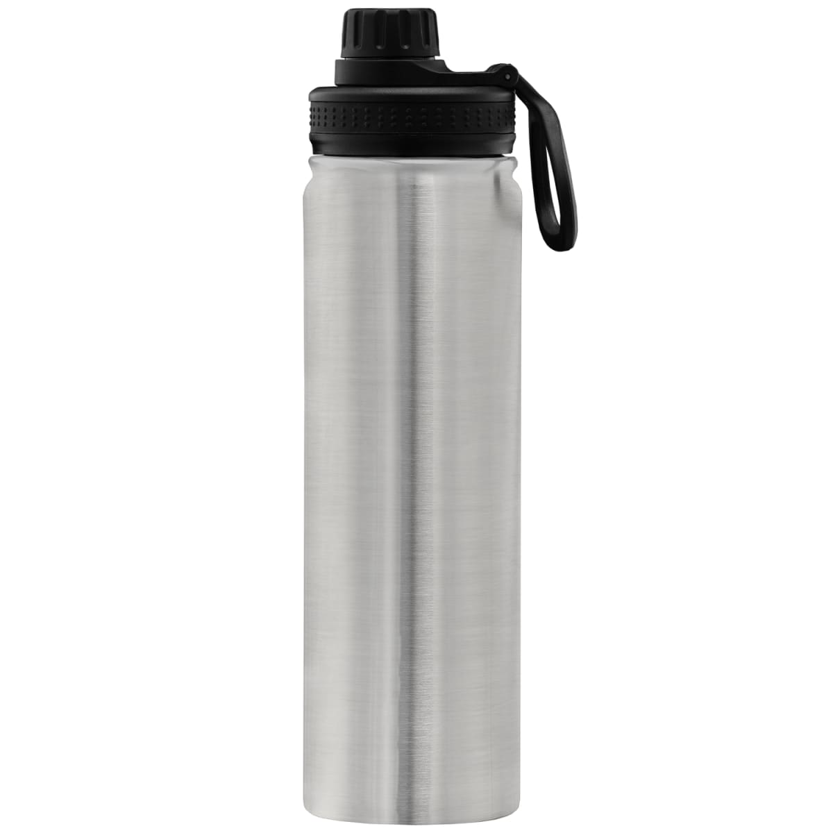 Branded Insulated Stainless Steel Bottle with Carry Handle 710ml in Chrome