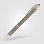 Branded Anodised Aluminium Pen with Top Stylus