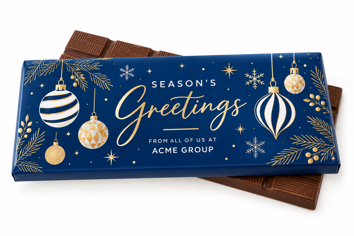 Branded Christmas Chocolate Bar