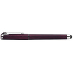 Branded Soft-Touch Gel Pen with Stylus in Burgundy