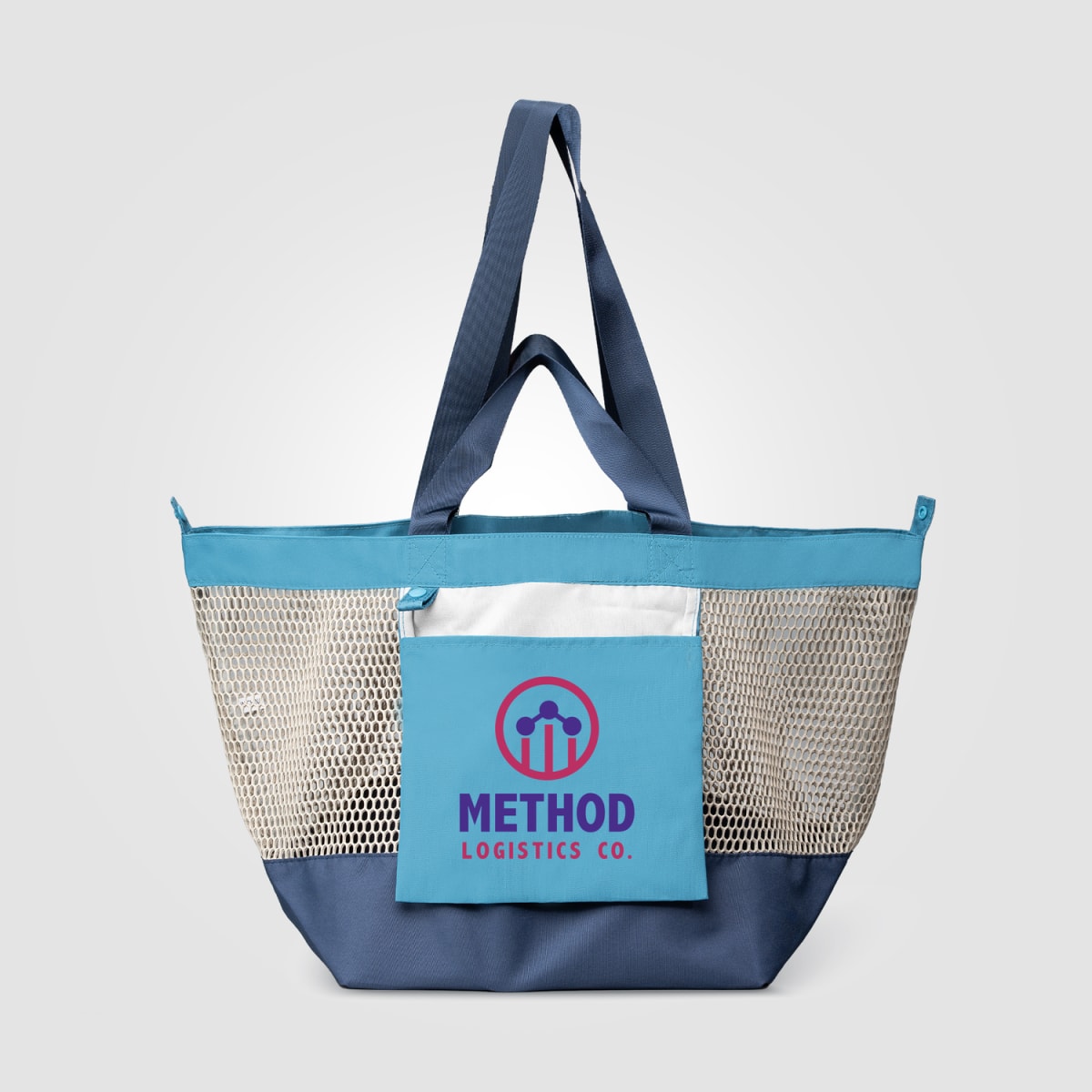 Branded Foldable Recycled Mesh Tote Bag 45 L