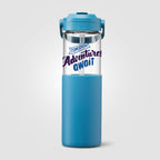 Branded 650 ml Glass Straw Bottle with Silicone Sleeve