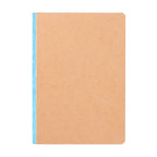 Branded Kraft Cover A5 Journal with Colour Edges in Light Blue
