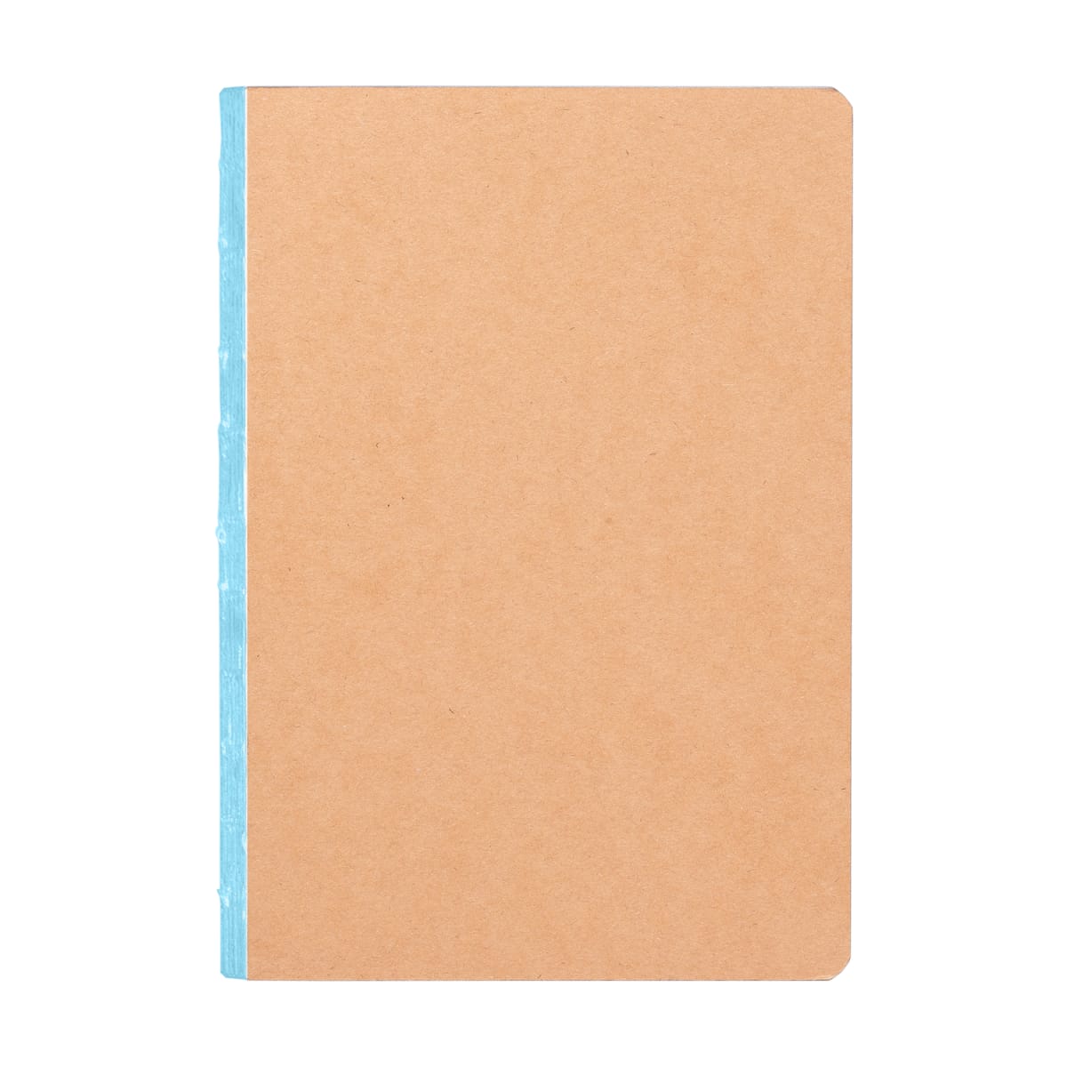 Branded Kraft Cover A5 Journal with Colour Edges in Light Blue