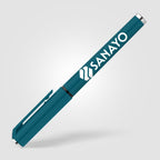 Branded Recycled Plastic Gel Pen with Rubber Grip