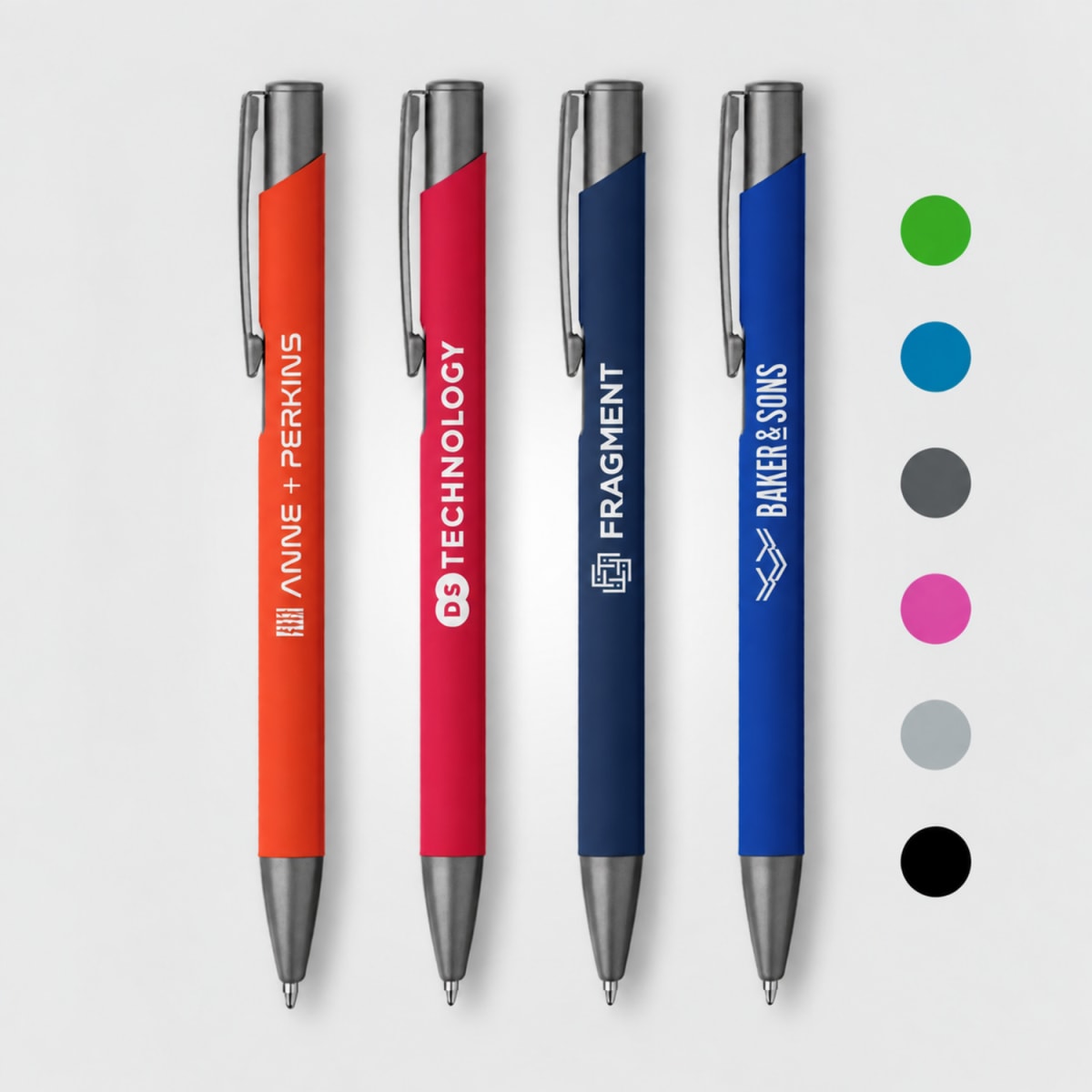 Branded Aluminium Pen with Gunmetal Trim
