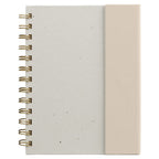 Branded B6 Spiral Notebook with Sticky Notes and Pen in Cream