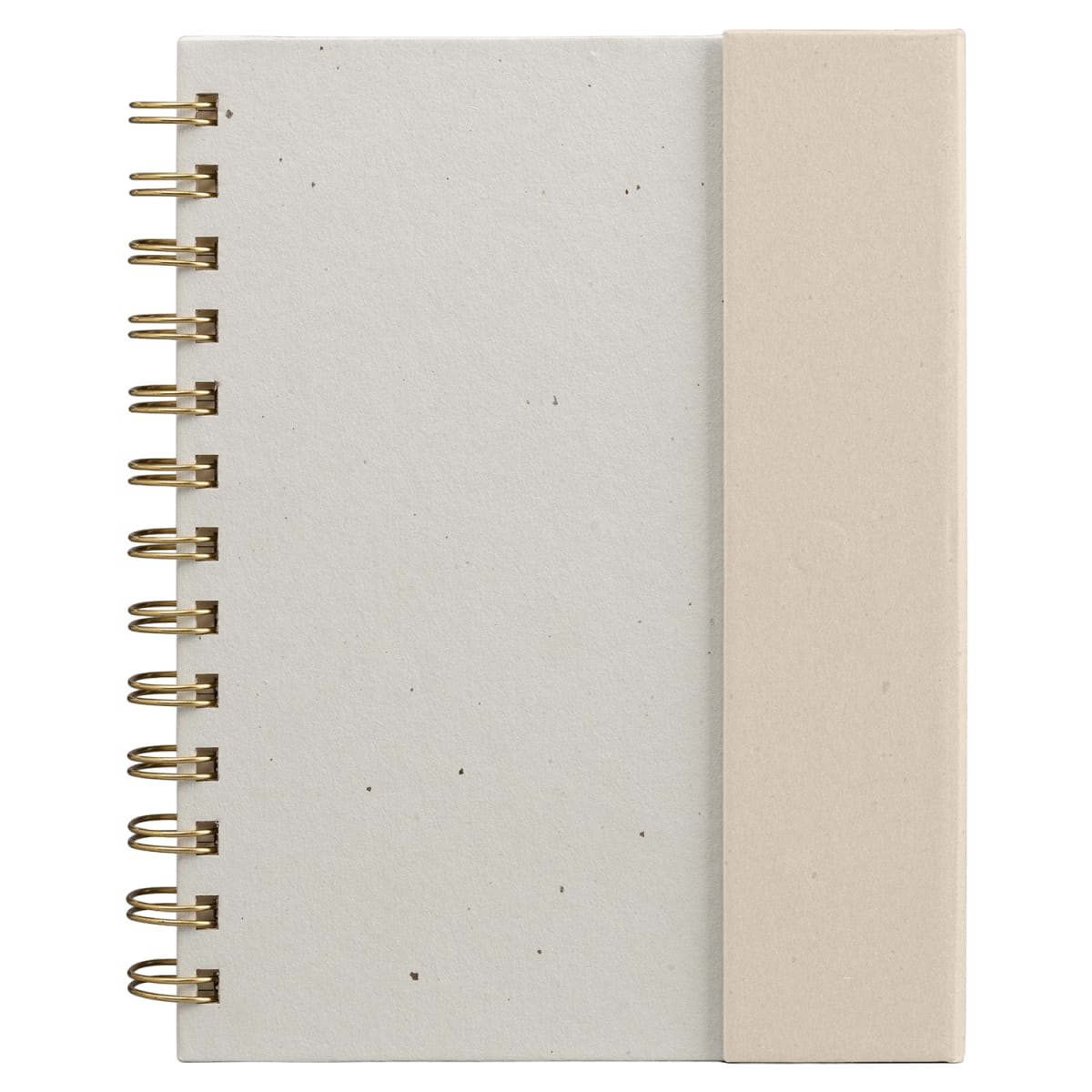 Branded B6 Spiral Notebook with Sticky Notes and Pen in Cream