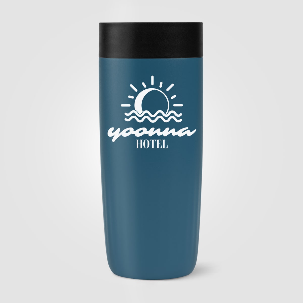 Branded Recycled Stainless Steel Tumbler with Press Lid 385ml