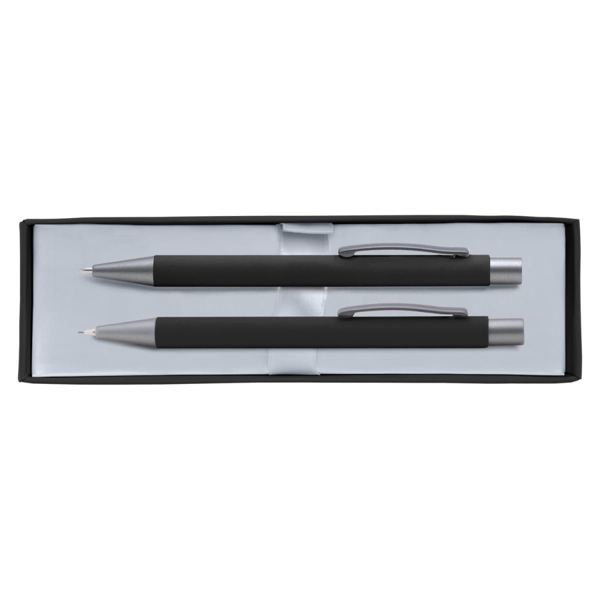 Branded Pen and Mechanical Pencil Gift Set in Black