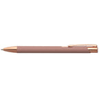 Branded Satin Finish Metal Pen with Rose Gold Accents in Rose Gold