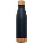 Branded Bamboo and Stainless Steel Insulated Bottle 650ml in Navy Blue