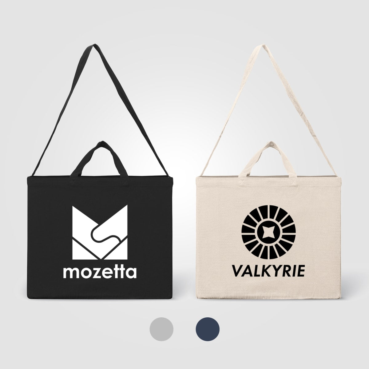 Branded Recycled Cotton Crossbody Tote Bag - 15L
