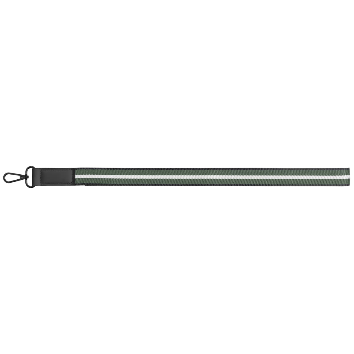 Branded rPET Woven Chevron Phone Strap Lanyard in Forest Green