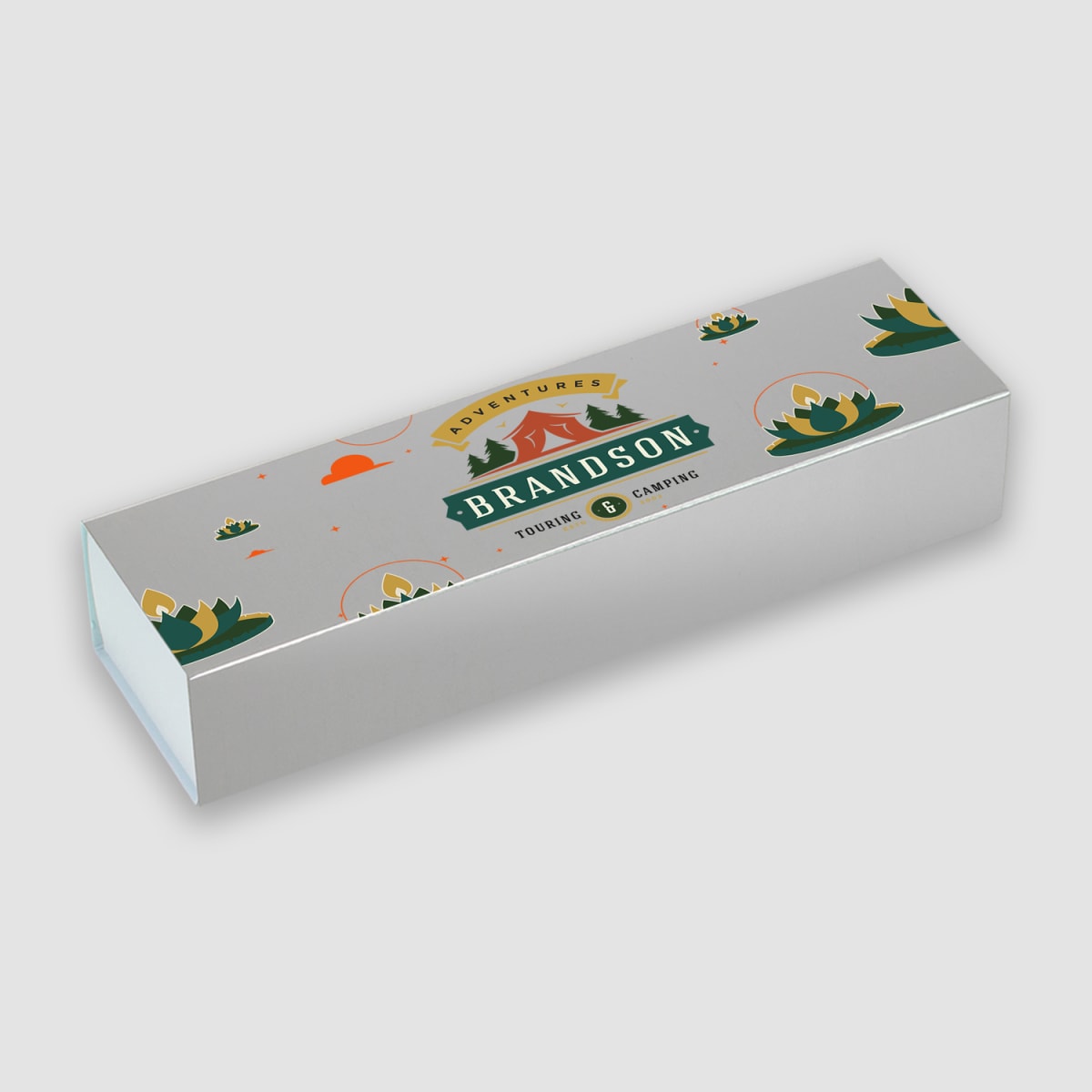 Branded Gift Box for Pens with Removable Sleeve and Ribbon