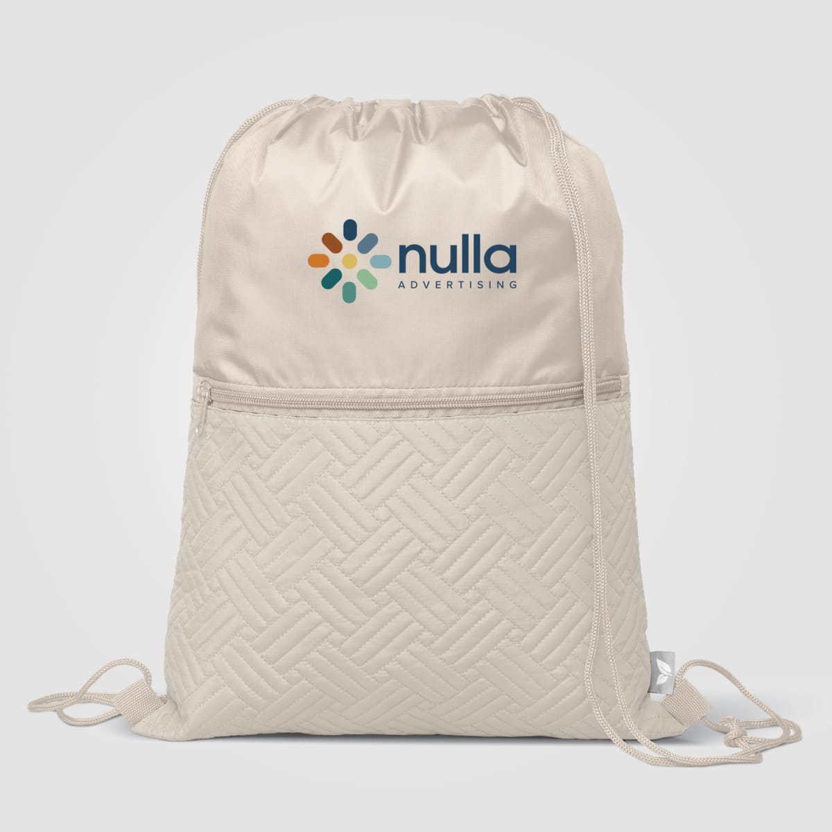 Branded Recycled Quilted Drawstring Bag 6L