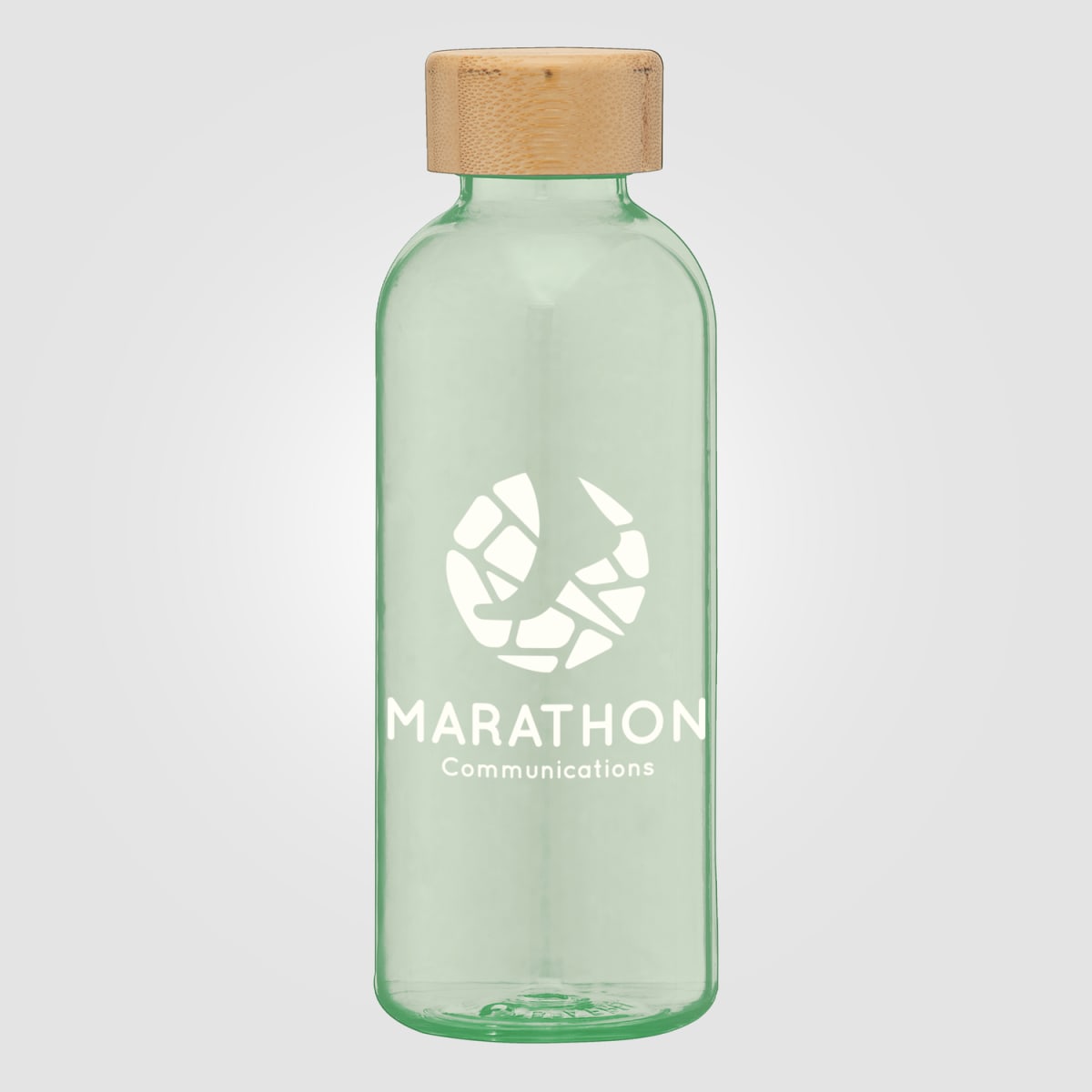 Branded 650ml Recycled PET Bottle with Bamboo Lid