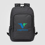 Branded rPET Dual-Compartment Laptop Backpack