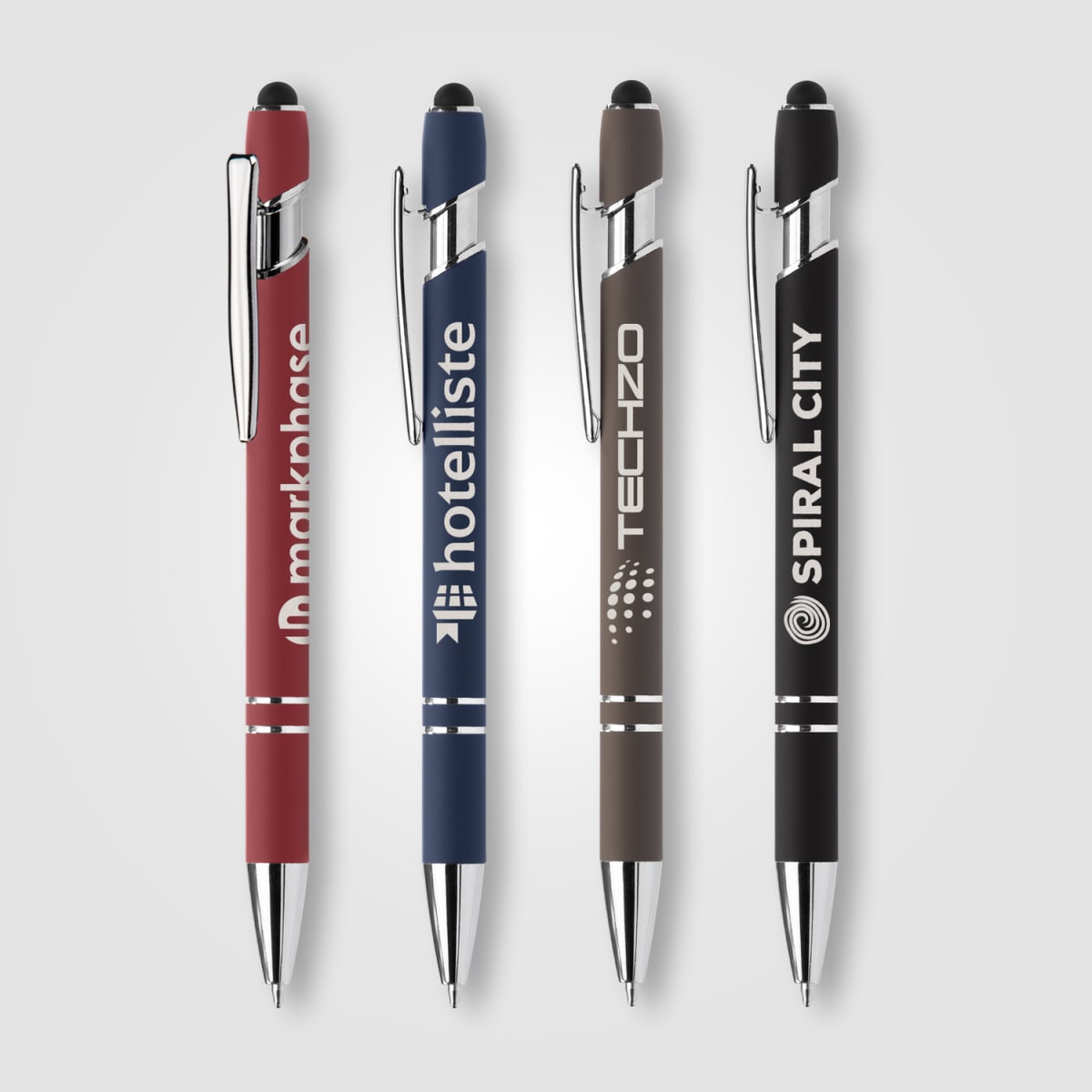 Branded Recycled Aluminium Pen with Stylus and Anti-Fraud Ink