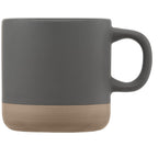 Branded Matte Ceramic Mug with Natural Clay Base - 355ml in Gray