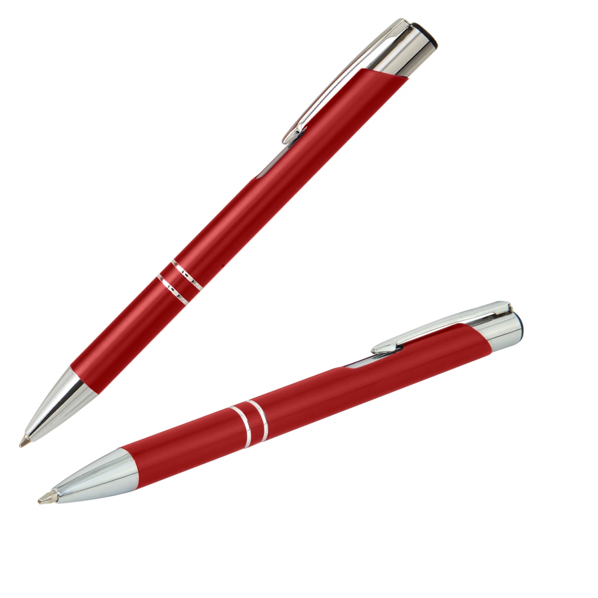 Branded Matte Aluminium Pen with Jumbo Refill in Burgundy