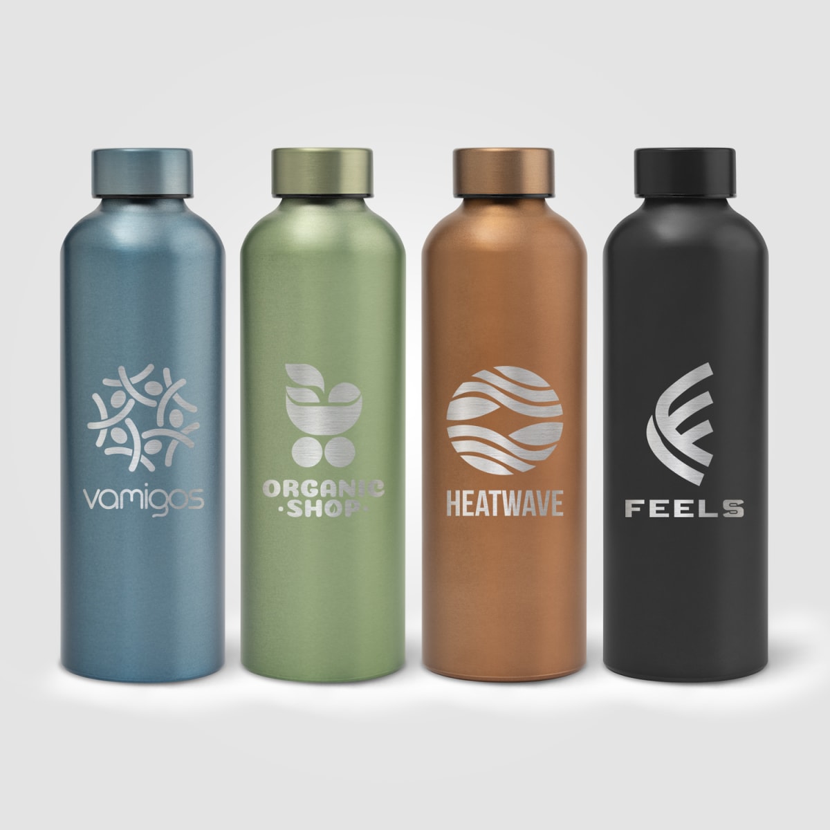 Branded Recycled Stainless Steel Metallic Bottle 710ml