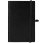 Branded A6 Recycled PU Soft Cover Notebook with Pen Loop in Black