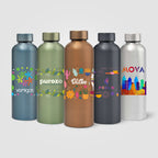 Branded Recycled Stainless Steel Metallic Bottle 710ml