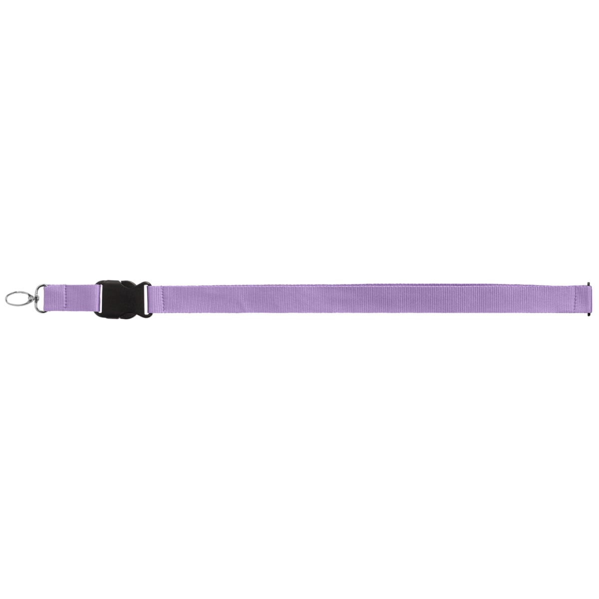 Branded Recycled Buckle Lanyard with Breakaway Clips in Purple