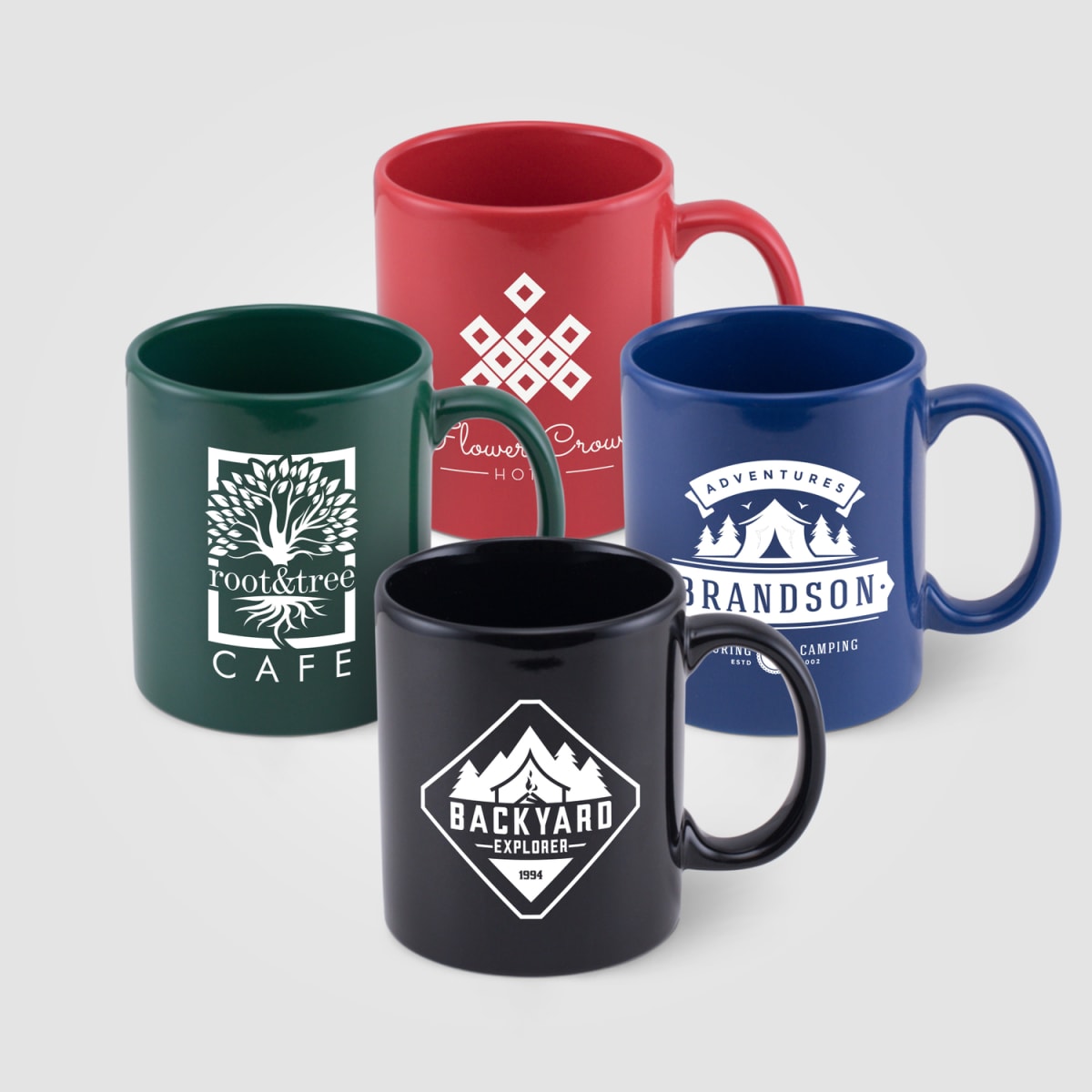 Branded Classic Colour Ceramic Coffee Mug 355 ml