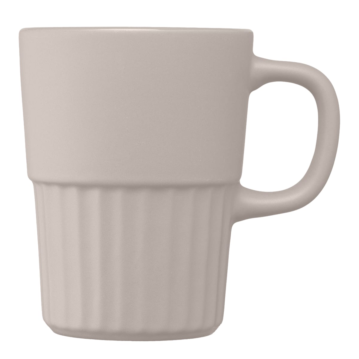 Branded Matte Fluted Ceramic Mug 445 ml in Dune