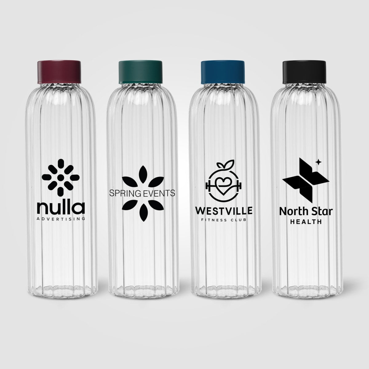 Branded Borosilicate Glass Bottle with Steel Lid - 620ml
