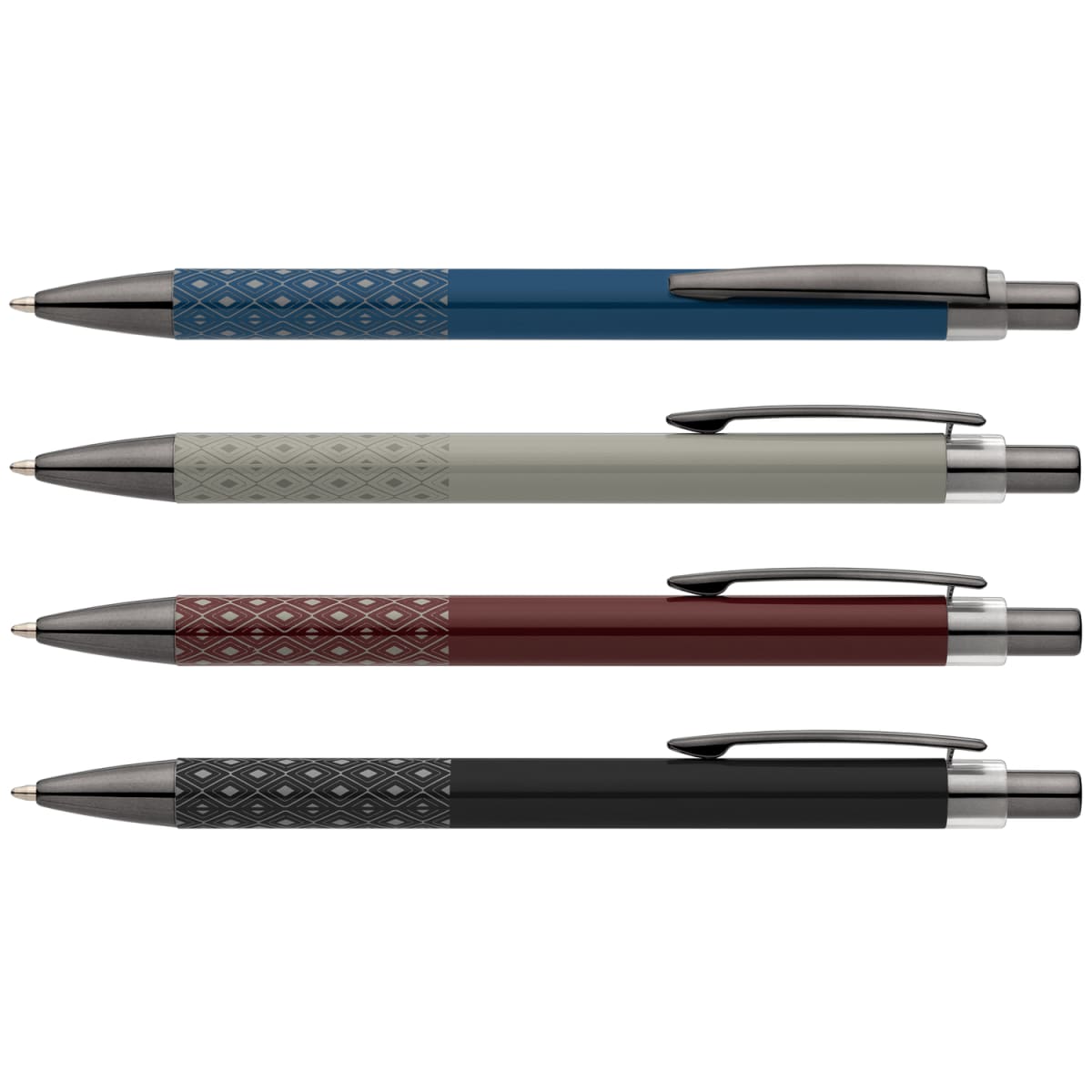 Branded Recycled Aluminium Click Pen with Gunmetal Accents