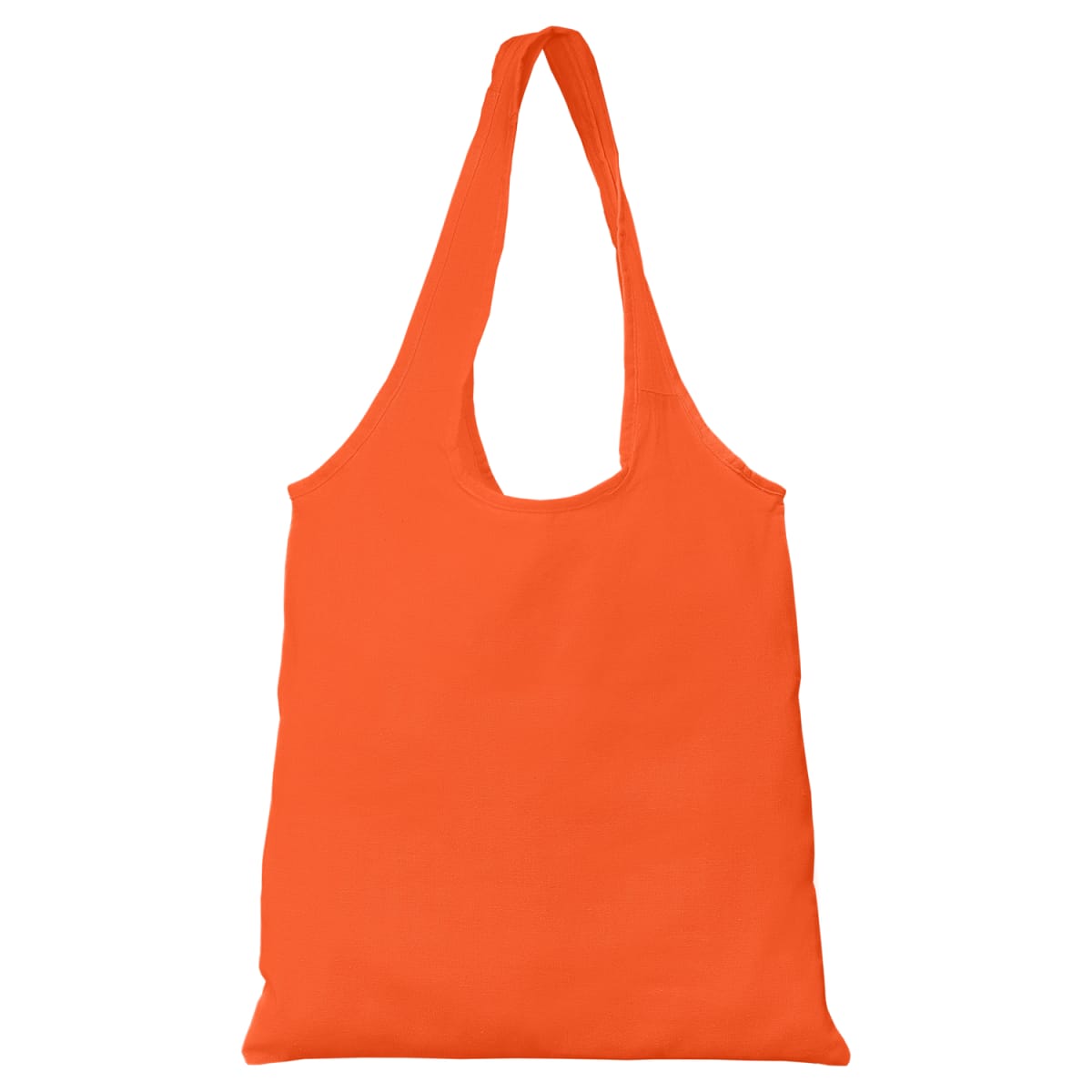 Branded Recycled Cotton Everyday Shopping Tote Bag in Orange