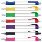 Branded Wide Body Retractable Pen with Chrome Accents