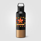 Branded Recycled Steel Insulated Bottle with Gold Engraving