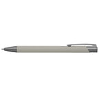 Branded Aluminium Pen with Gunmetal Trim in Light Gray