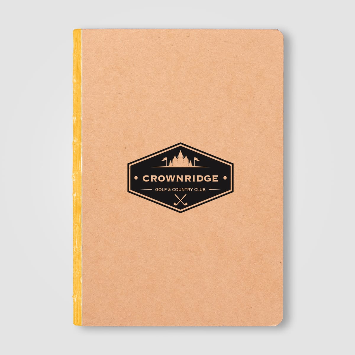 Branded Kraft Cover A5 Journal with Colour Edges