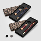 Branded Rose Gold Pen and Torch Gift Set with Thank You Box
