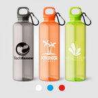Branded Recycled PET Bike Bottle with Carabiner Clip
