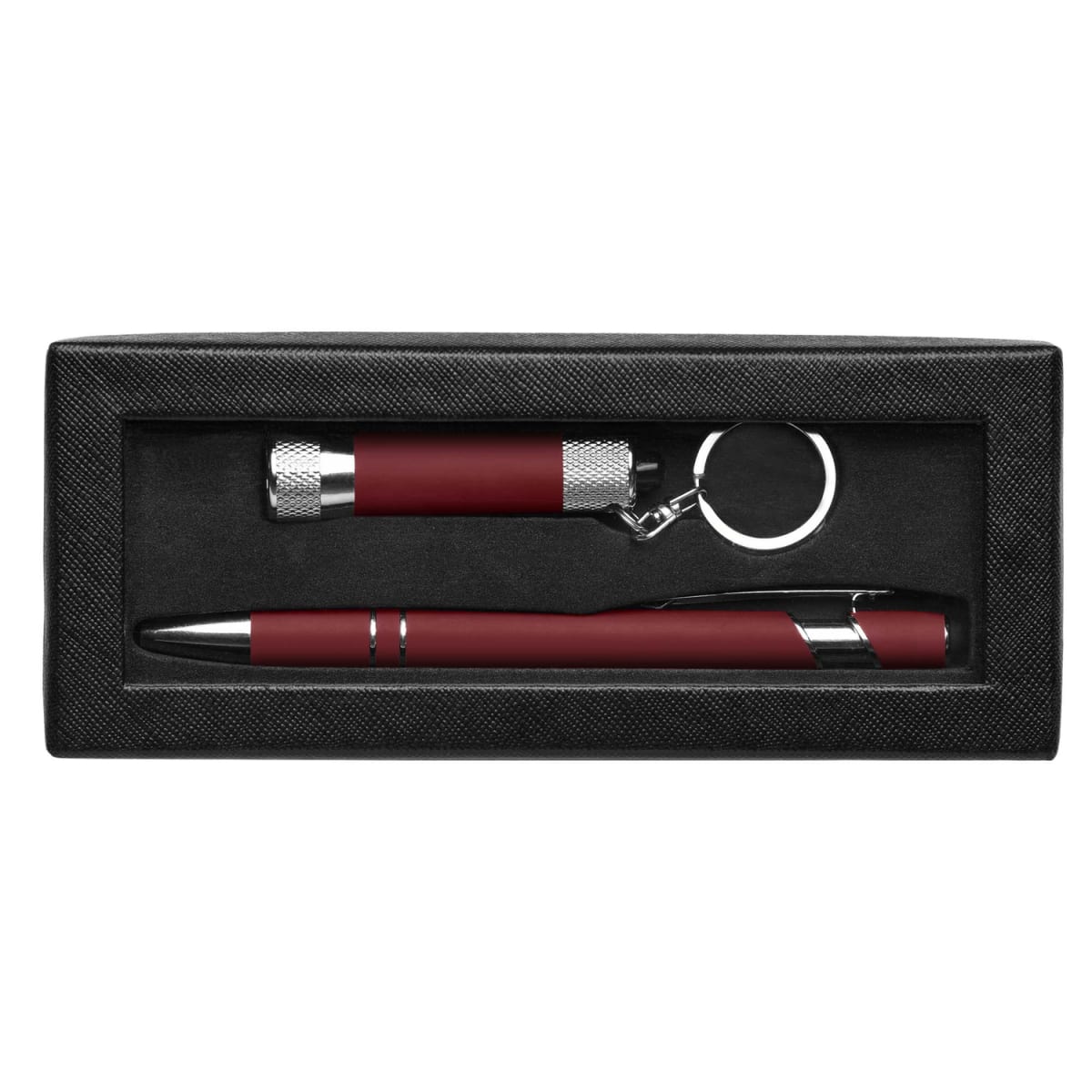 Branded Soft Touch Pen and Torch Gift Set with Window Box
