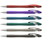 Branded Recycled Plastic Metallic Stylus Pen with Chrome Trim