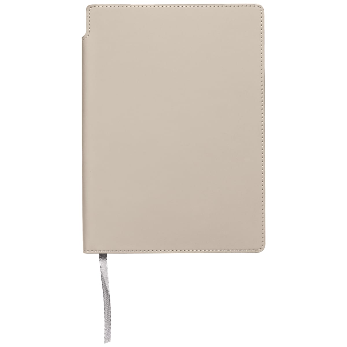 Branded Recycled PU Journal with Pen Loop in Dune