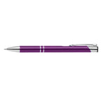Branded Anodised Aluminium Slim Pen in Purple