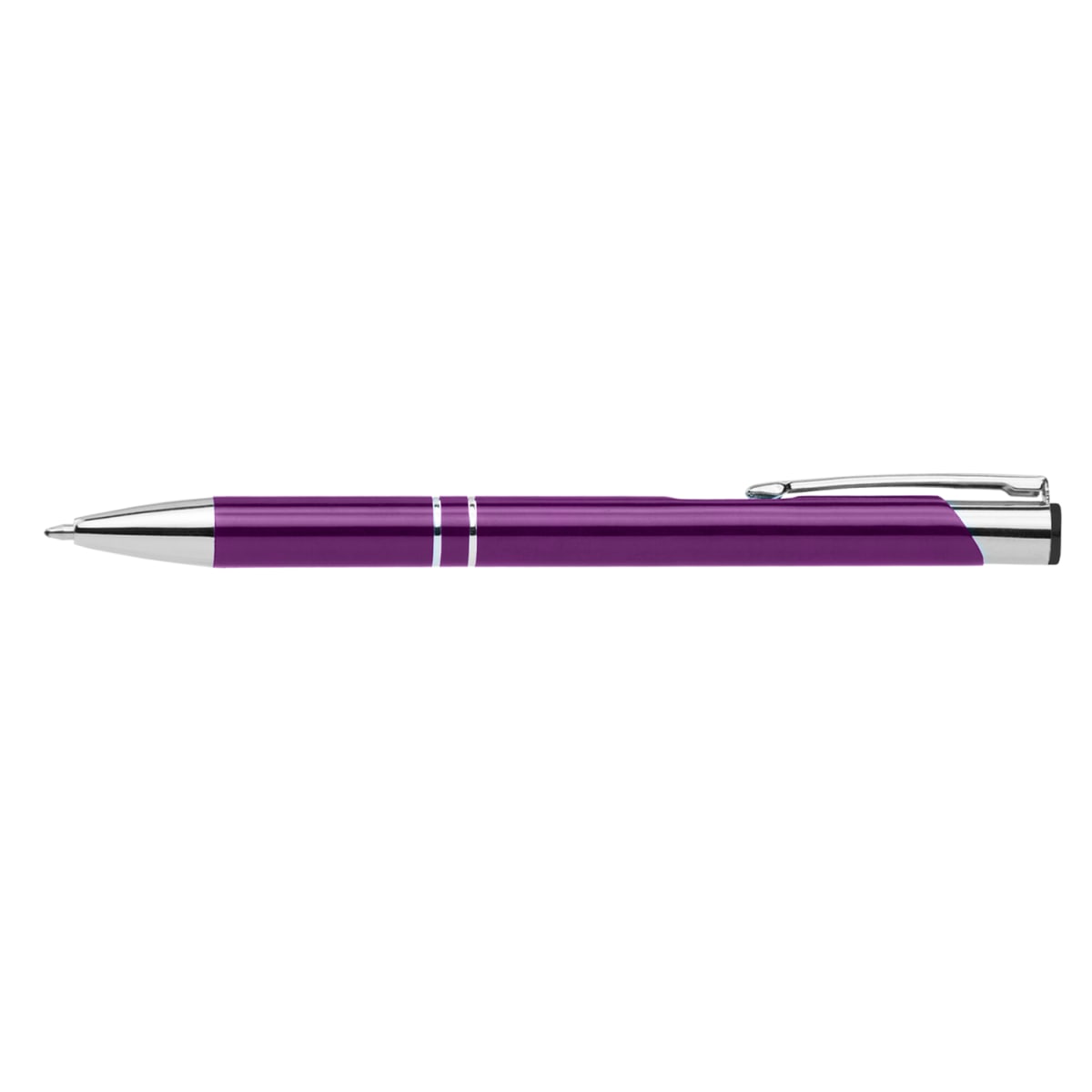 Branded Anodised Aluminium Slim Pen in Purple