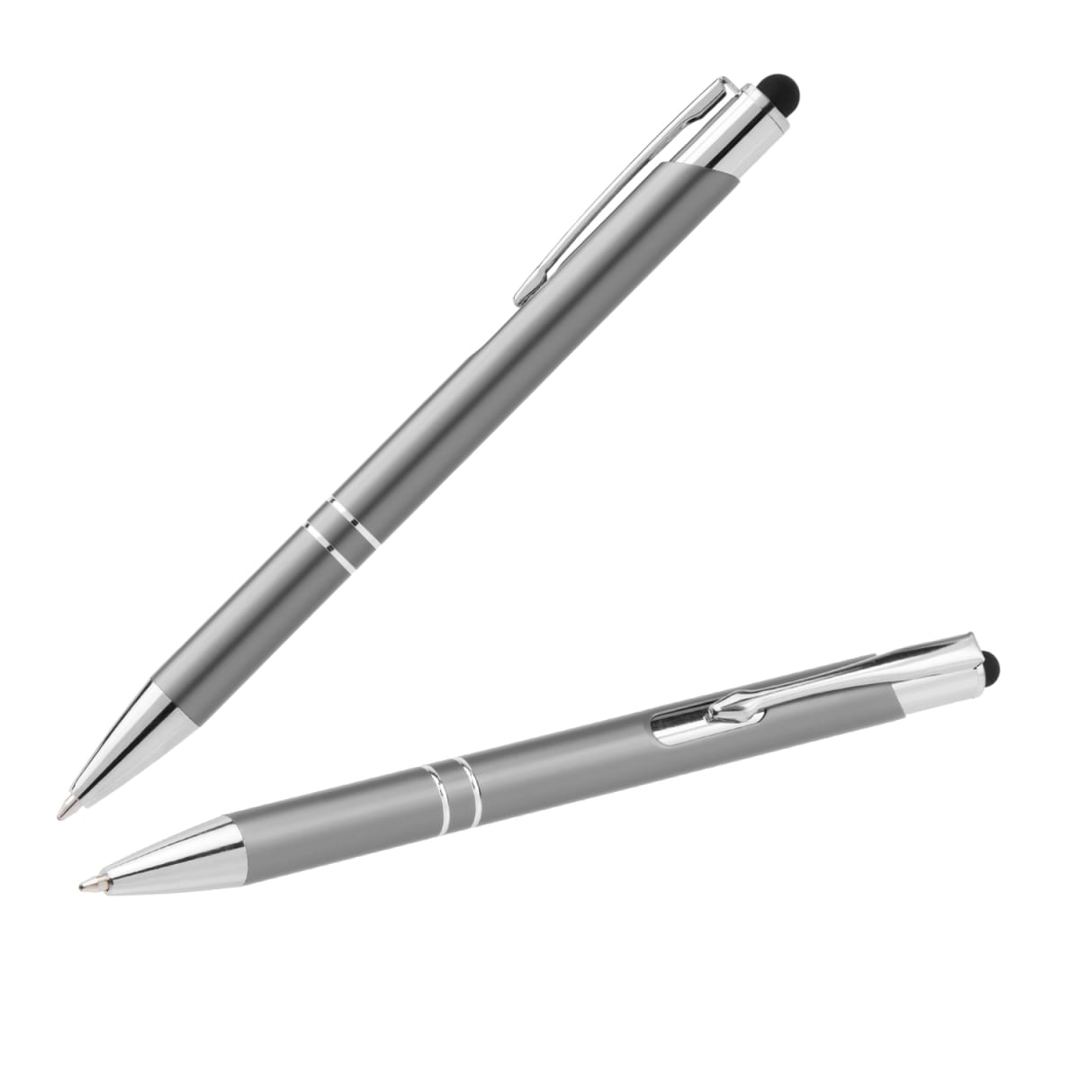 Branded Matte Aluminium Stylus Pen in Silver